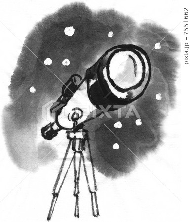 天体観測のイラスト素材 7551662 Pixta