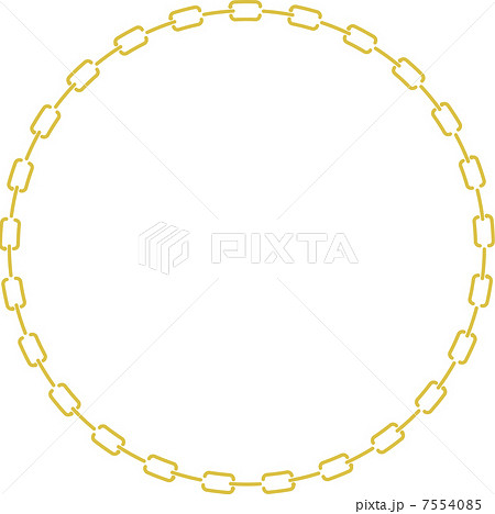 円形鎖の飾り枠のイラスト素材