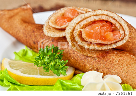 Pancakes with salmon 7561261