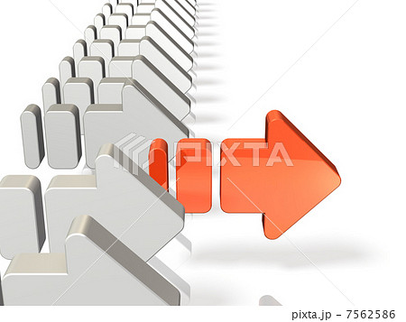 進歩を表すアブストラクト3DCGイラスト 7562586