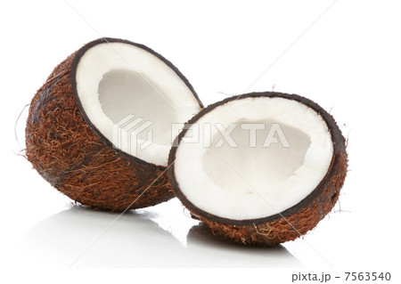 Coconut on a white background Coconut on a white background 7563540