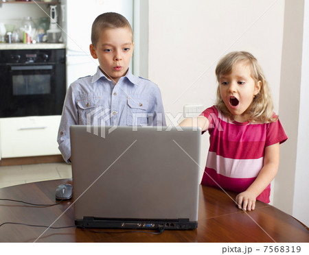 Children with laptop Children with laptop 7568319