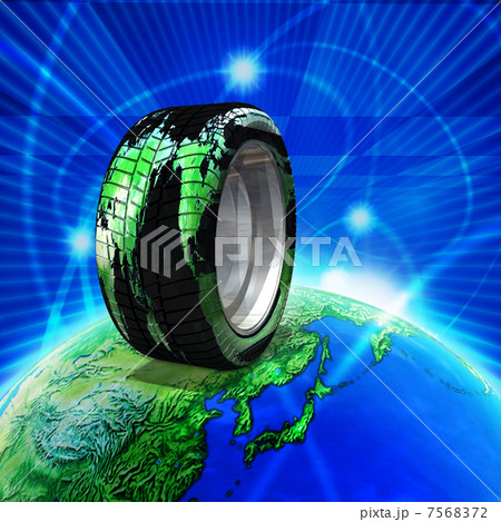 地球を走るタイヤ 7568372