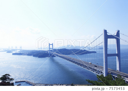 鷲羽山から望む瀬戸大橋 7573453