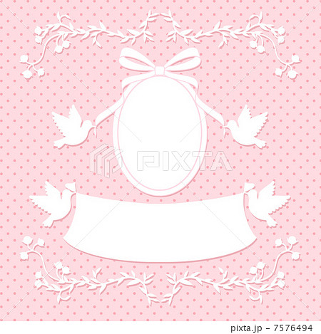 小鳥のウエディングフレーム 7576494