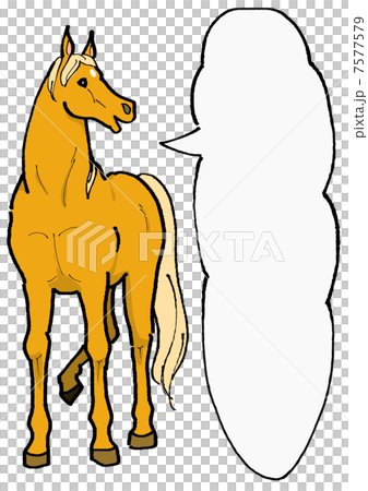 馬のメッセージカードのイラスト素材 [7577579] - PIXTA