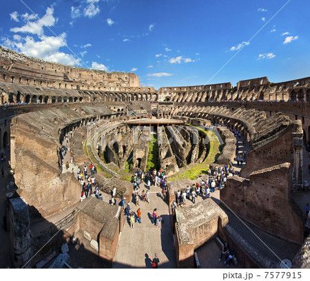 Inside of Colosseum in Rome, Italy 7577915
