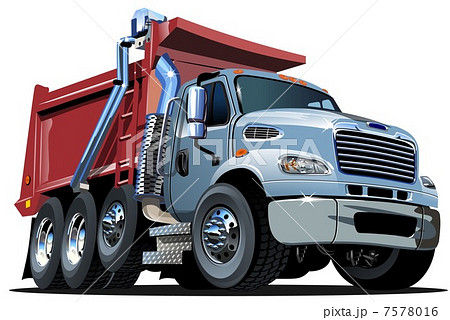Vector Cartoon Dump Truck 7578016