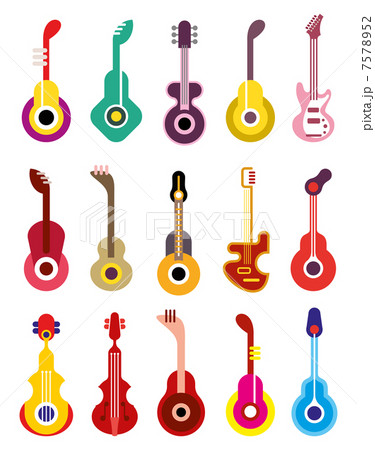 Guitar - vector icon set 7578952