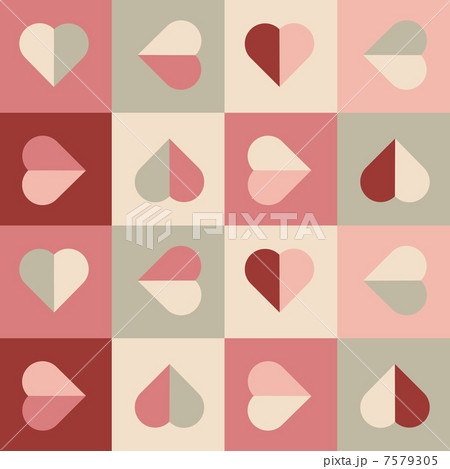 Seamless pattern with hearts in soft colors 7579305