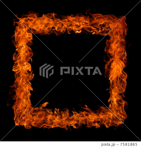 perfect fire on black background 7581865