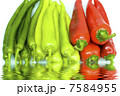 fresh peppers red green and yellow reflection in the water 7584955