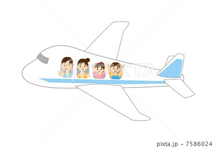 飛行機で家族旅行 7586024