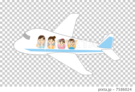 飛行機で家族旅行 7586024