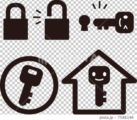 鑰匙和鎖定圖標 7586146