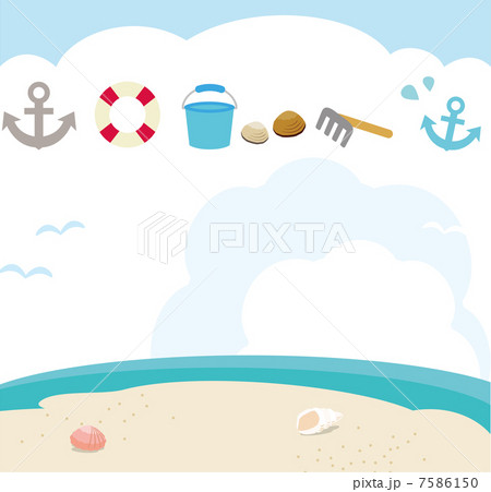 夏の海辺のフレーム 夏の海辺のフレーム 7586150
