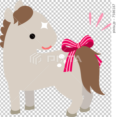 しっぽにリボンを結んだ馬 7586187