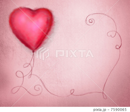 Beautiful hand drawn Valentines day background. Lots of copyspac Beautiful hand drawn Valentines day background. Lots of copyspac 7590065