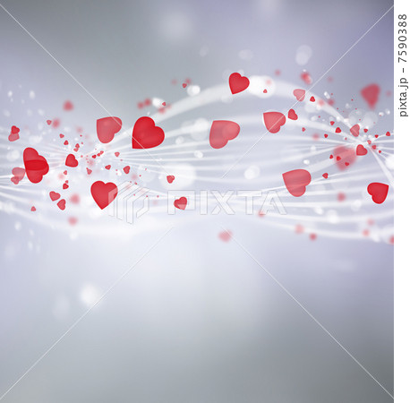 Bright valentine background with hearts and lights Bright valentine background with hearts and lights 7590388