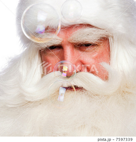 Santa Claus portrait smiling isolated over a white background an Santa Claus portrait smiling isolated over a white background an 7597339