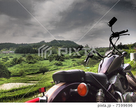 バイクと棚田 バイクと棚田 7599696