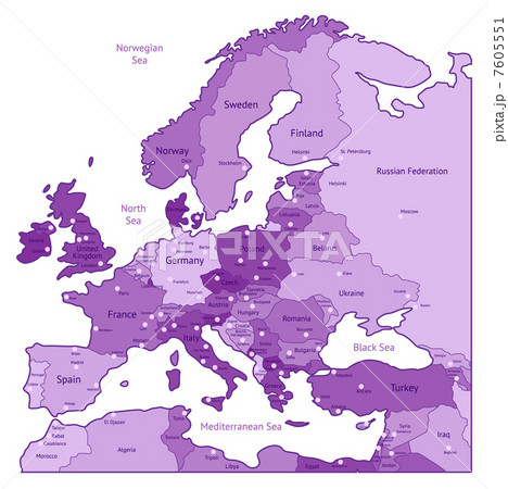 Violet map of Europe 7605551