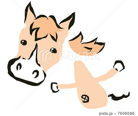 「午」の字の年賀素材 7606086