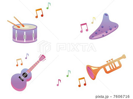パステルカラーの楽器 7606716