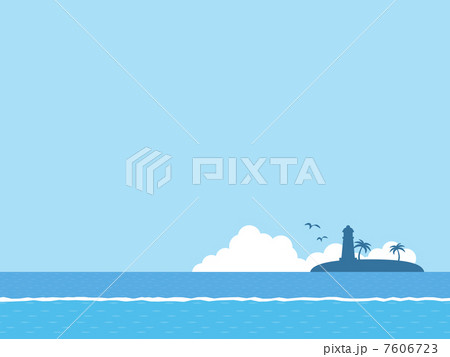 島のシルエットのイラスト素材