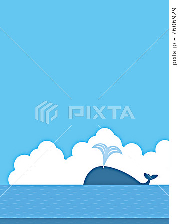 鯨のいる海のイラスト素材 7606929 Pixta