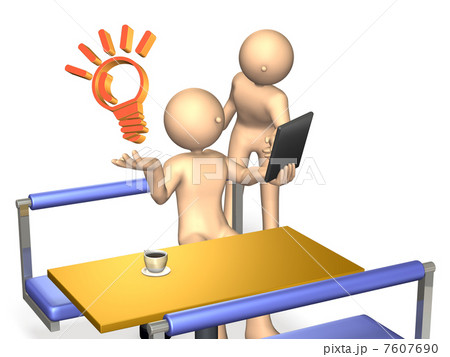 朝のニュースを描いた3Dレンダリング画像 朝のニュースを描いた3Dレンダリング画像 7607690