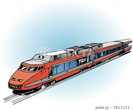 フランスのtgvのイラスト素材