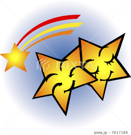 流れ星のイラスト素材