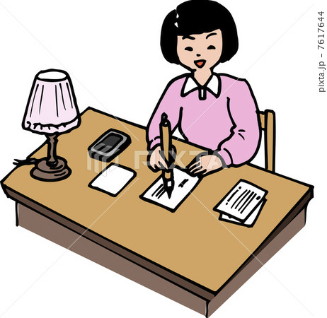 年賀状書き 年賀状書き 7617644