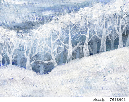 雪の木々のイラスト素材