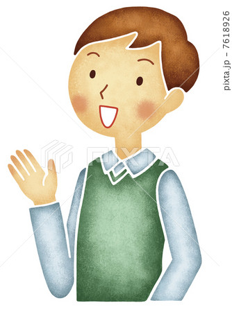 紹介をするお父さん 7618926