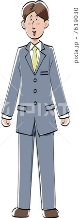 立っているビジネスマン(正面) 立っているビジネスマン(正面) 7619030
