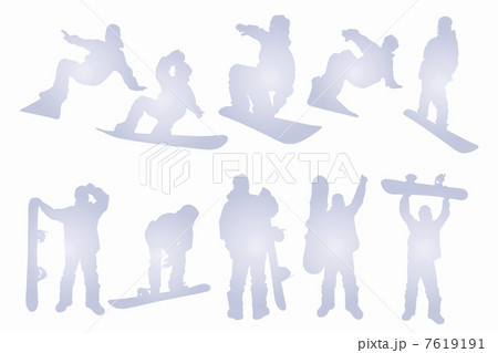 スノーボードシルエット 7619191