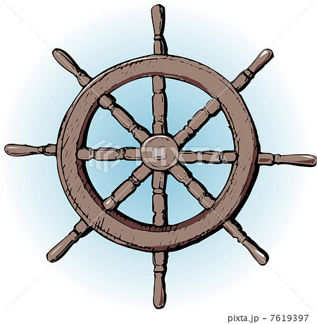 舵のイラスト素材