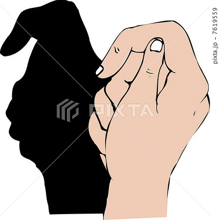 ワシ影絵のイラスト素材