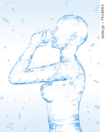 水を飲む女性 7619664