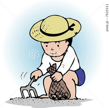 潮干狩りのイラスト素材