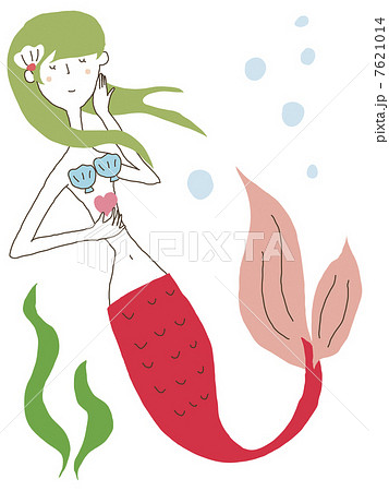 人魚姫のイラスト素材 7621014 Pixta