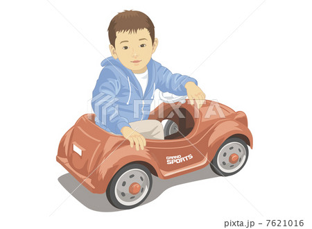 ミニカーに乗っている子供 ミニカーに乗っている子供 7621016