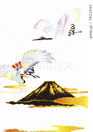 富士山と鶴 富士山と鶴 7621042