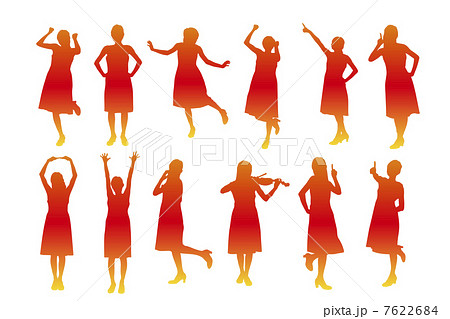 女性シルエット 女性シルエット 7622684