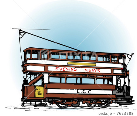 ロンドン路面電車のイラスト素材