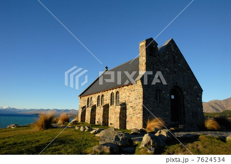夕日に染まる善き羊飼いの教会 ニュージーランド 夕日に染まる善き羊飼いの教会 ニュージーランド 7624534