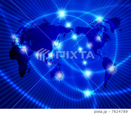 世界のインターネット網空間 7624789
