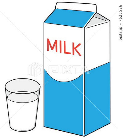牛乳のイラスト素材 7625526 Pixta